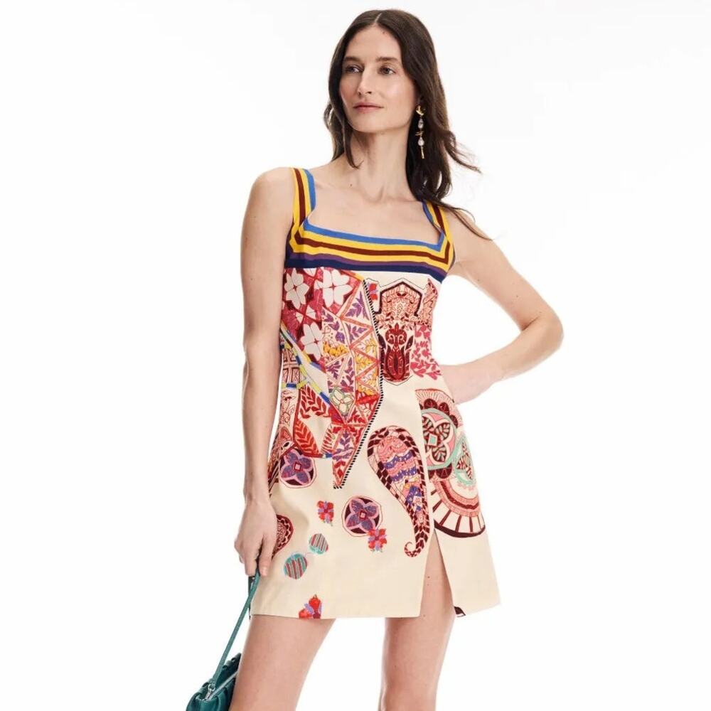 Saaksha & Kinni Megan Dress Floral Paisley Sleeveless Mini Sheath Multicolor XS